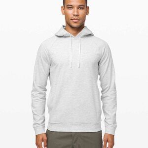 Lululemon Men's City Sweat Pullover Hoodie Heathered Ultra Light Grey Medium